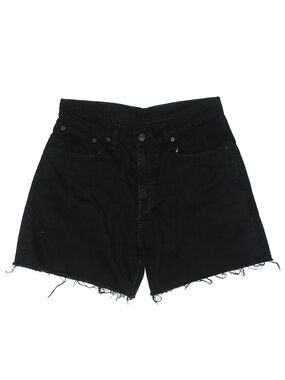 Levi's Black High-Rise Cutoff Denim Shorts